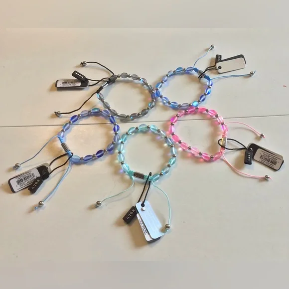 ๐๐ NOGU Electric Pink Mermaid Glass Ocean Egg Bracelet ๐๐ - Picture 3 of 4